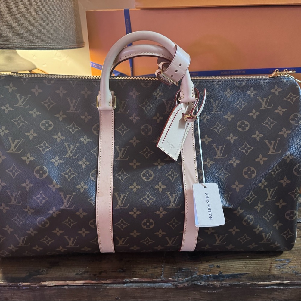 Louis Vuitton Brown and Tan Monogram Duffel Bag - Picture 5 of 6